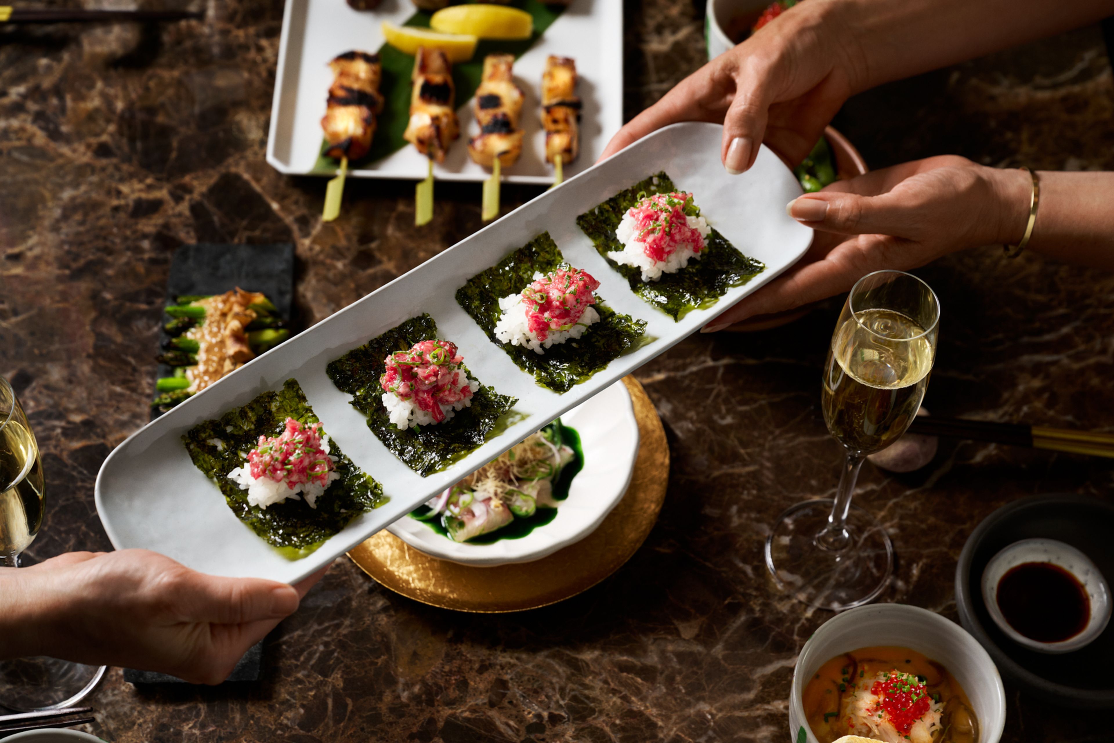 sushi, christmas, menu