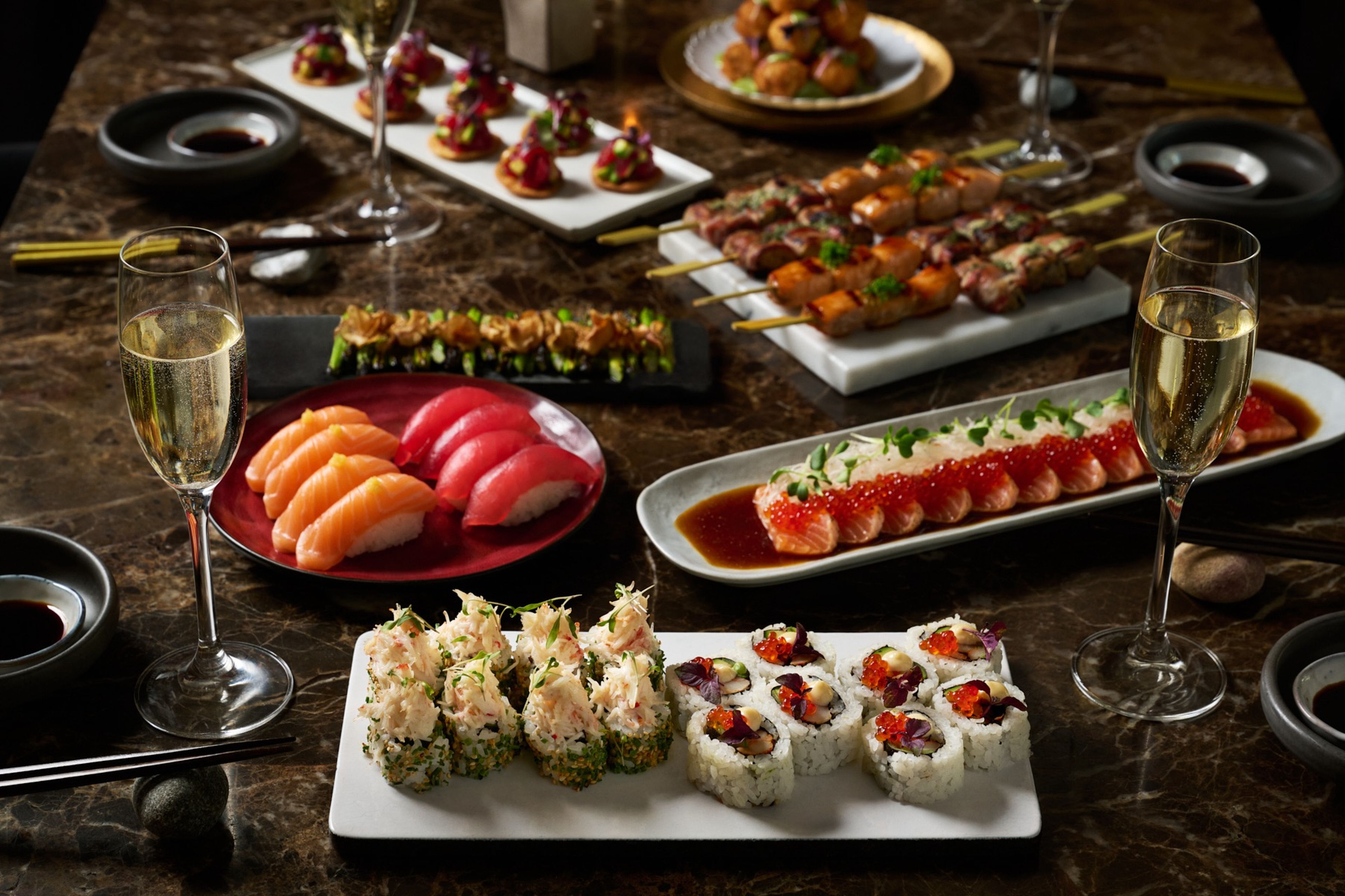 Christmas, Christmas lunch, sushi, sticks, private dining, catering