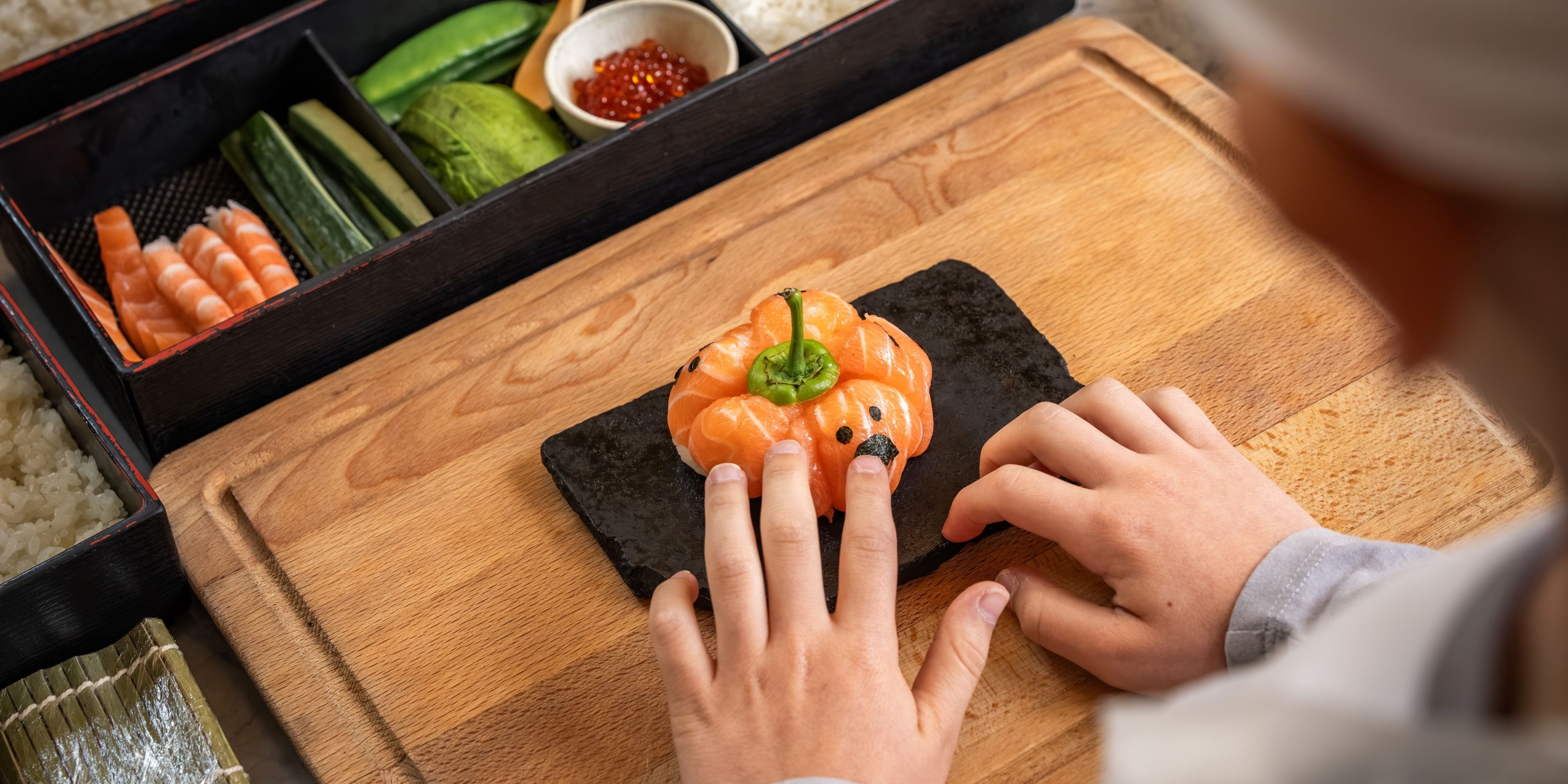 Halloween sushi kids