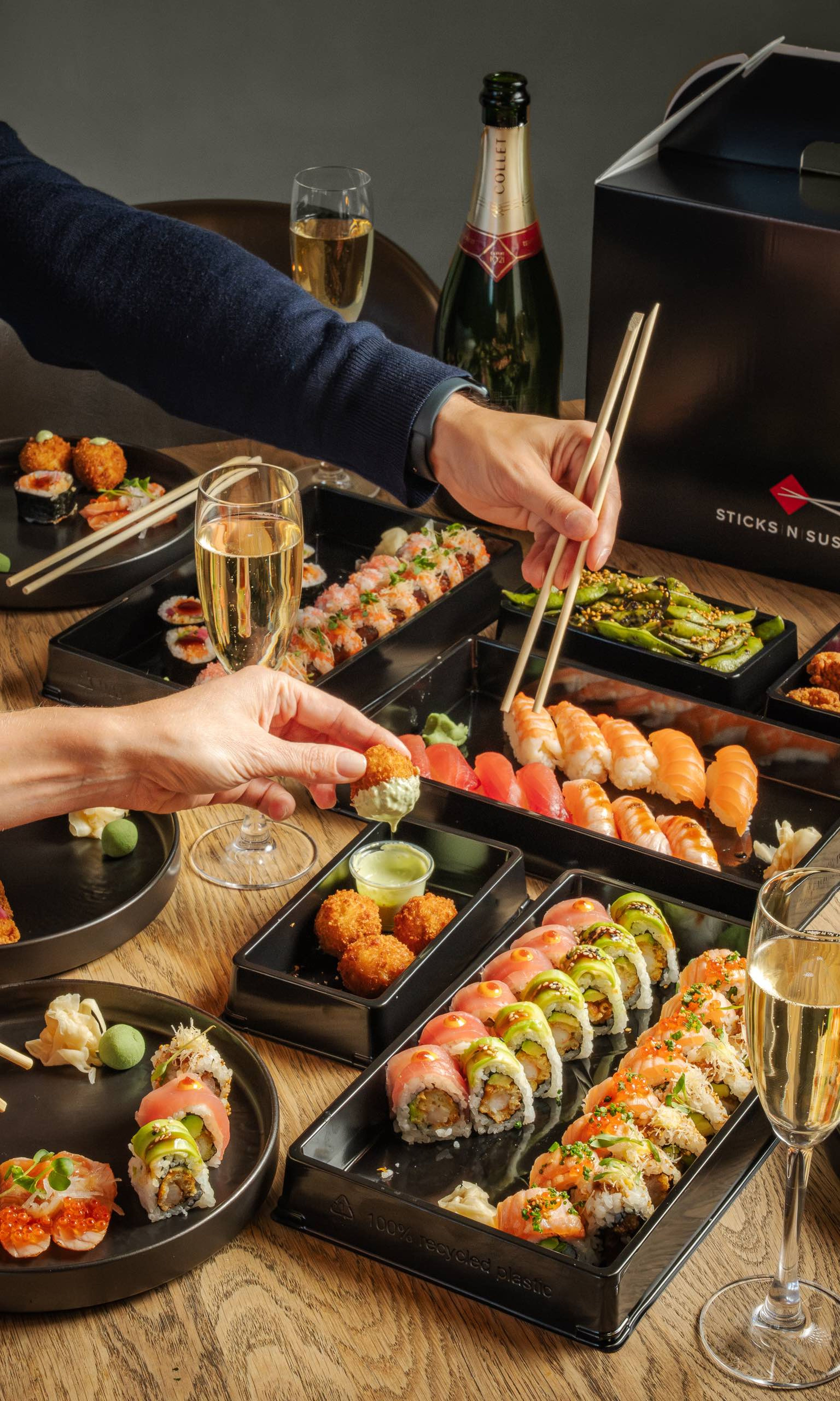 Nytårsaften, Takeaway, Sushi