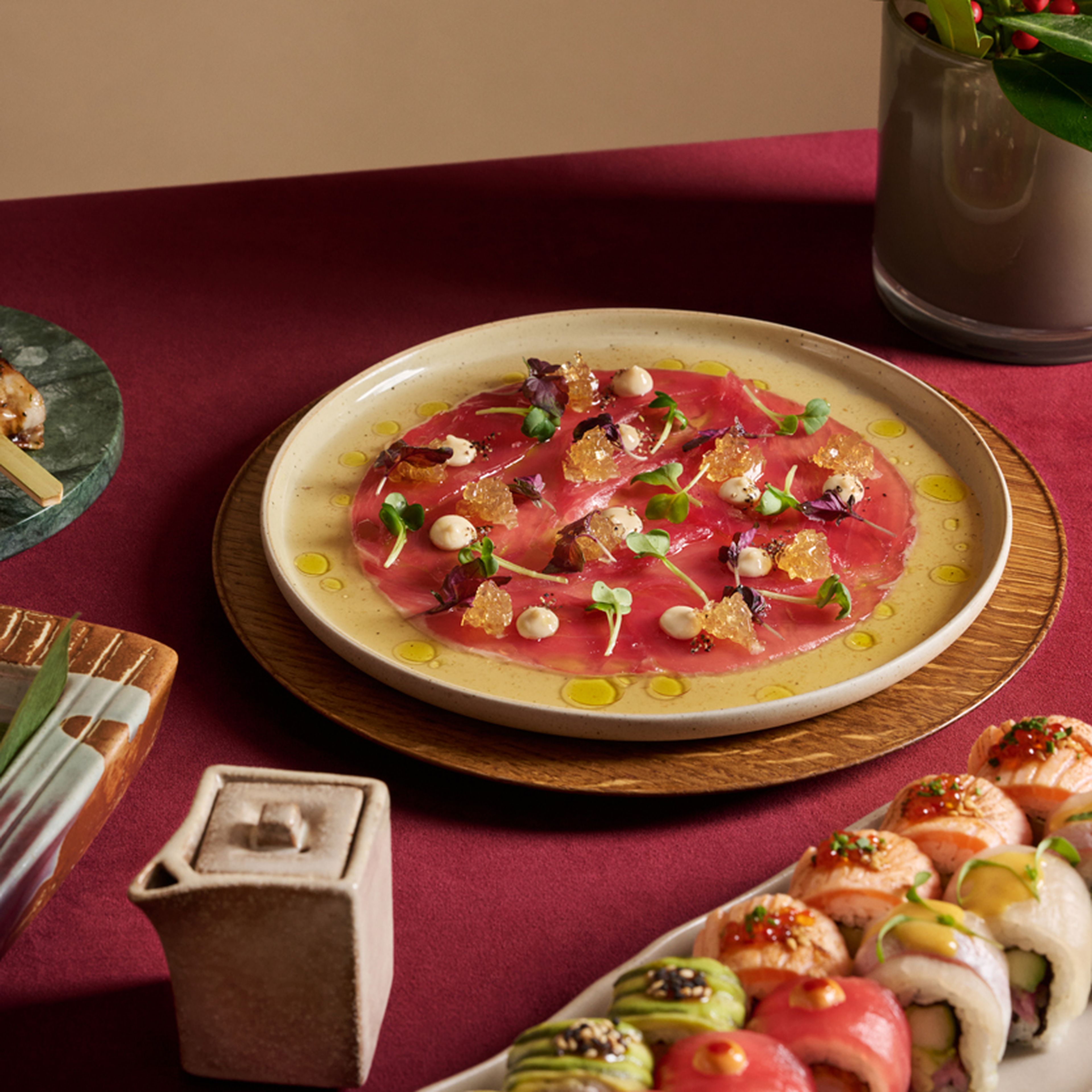 Christmas, Christmas lunch, sushi, sticks, private dining, catering