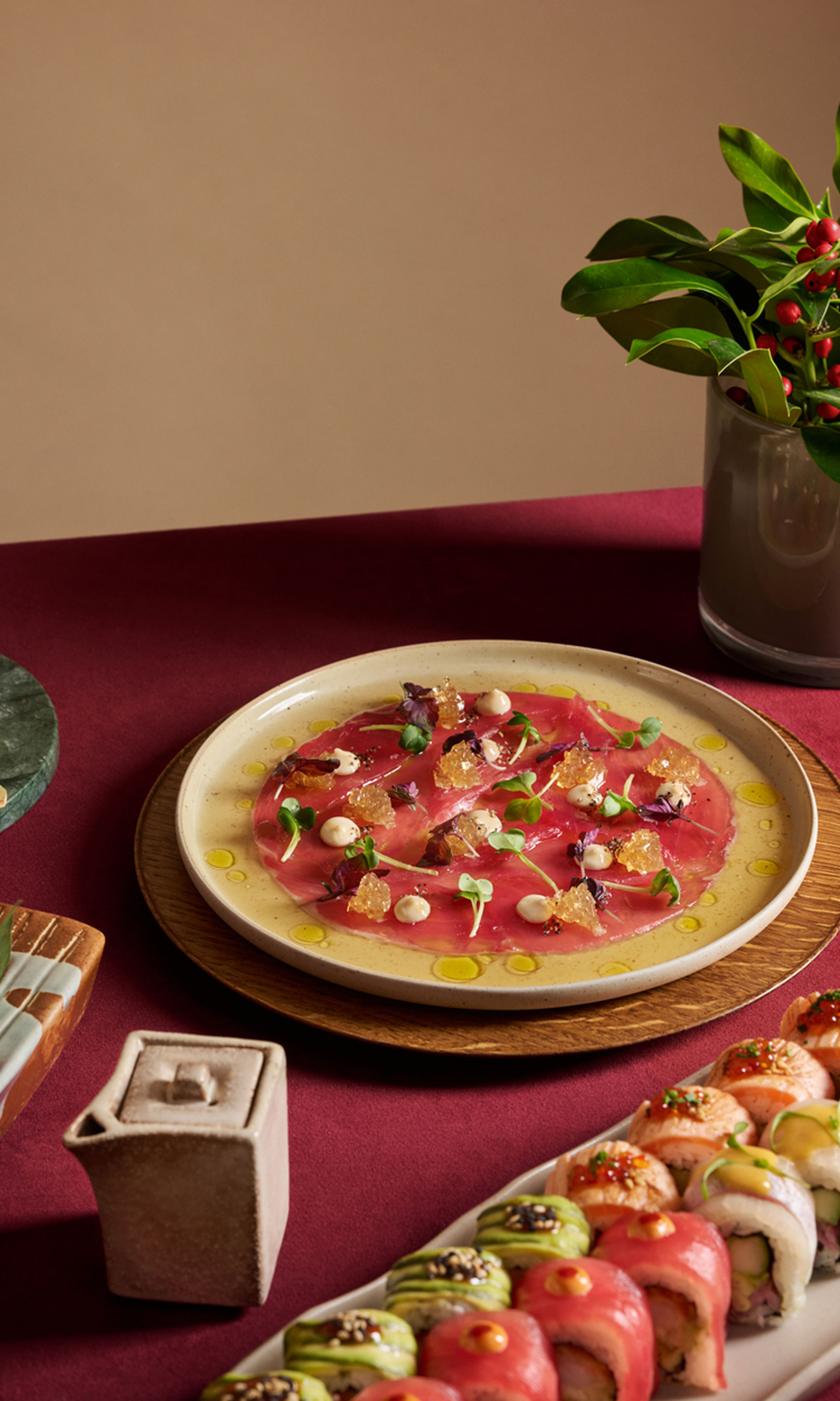 Christmas lunch, Christmas menu, sushi, Sticks'n'Sushi London