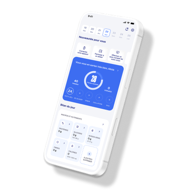 WeightWatchers app showing daily progress and nutrition tracking on a smartphone screen.