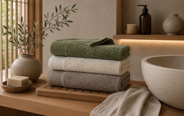 Japandi badkamer welke handdoeken