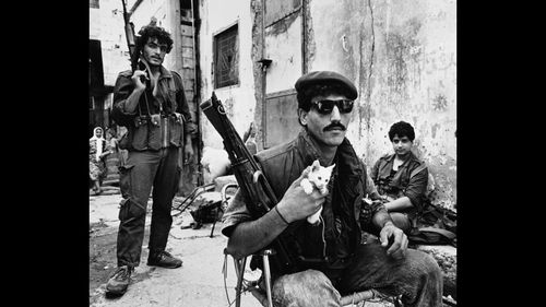 Militiaman with Kitten
