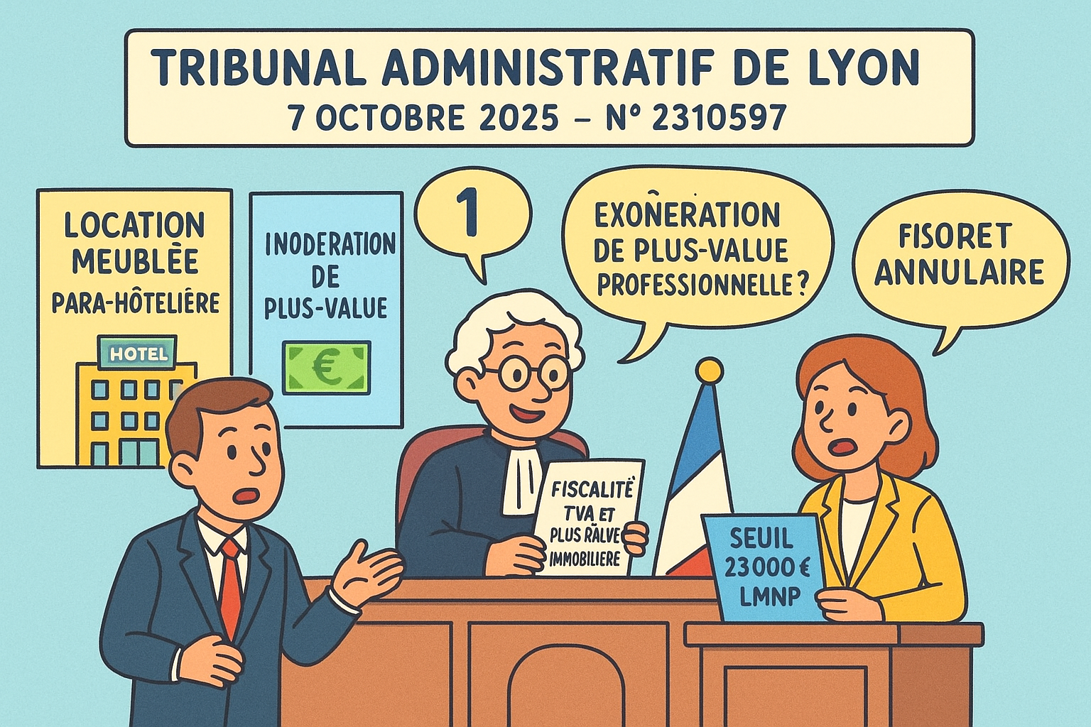 TVA et location meublée : Arrêt du Tribunal administratif de Lyon, 6ème Chambre, 7 octobre 2025, 2310597