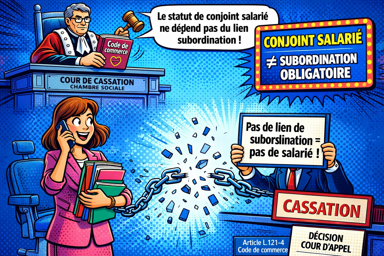 Conjoint salarié : Arrêt de la Cour de cassation, chambre sociale, 25 mars 2026, n°24-22.660
