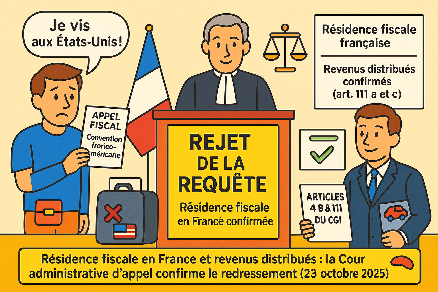 Résidence fiscale : Arrêt de la Cour administrative d'appel de Lyon, 2ème chambre, 23 octobre 2025, n° 24LY01000