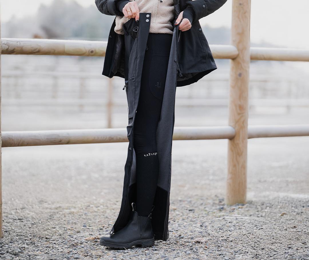 Slitstarka zip funktionsbyxor med ullfoder