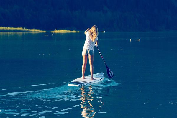 Stand Up Paddling Speicherteich