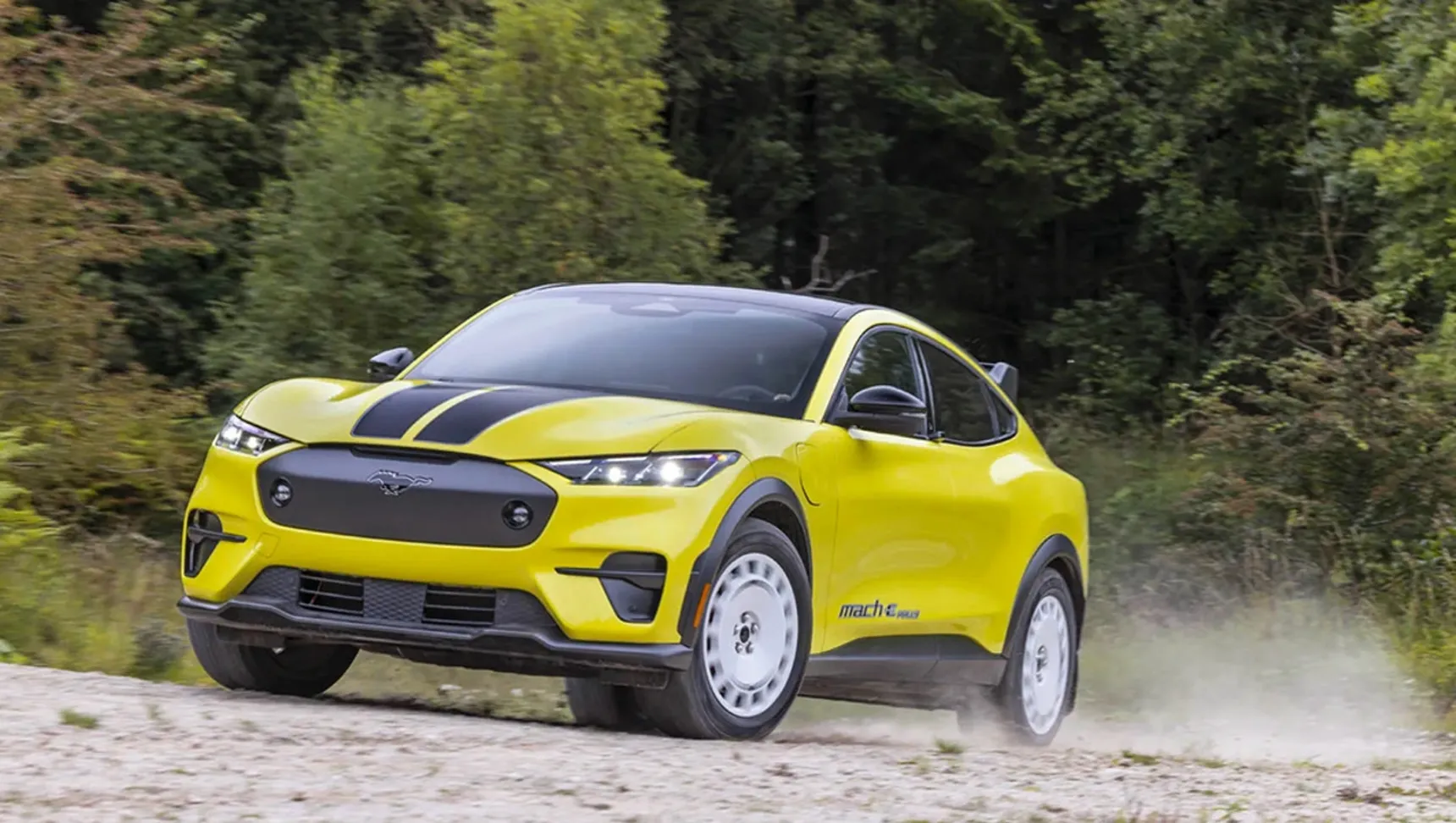 Best EVs below 80.000 € 2026 Ford Mustang Mach-E Rally yellow