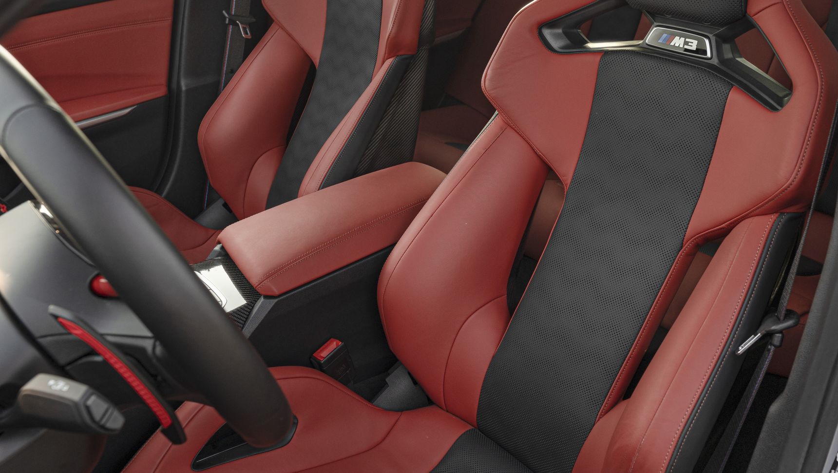 2023 BMW M3 Touring interior red carbon seats