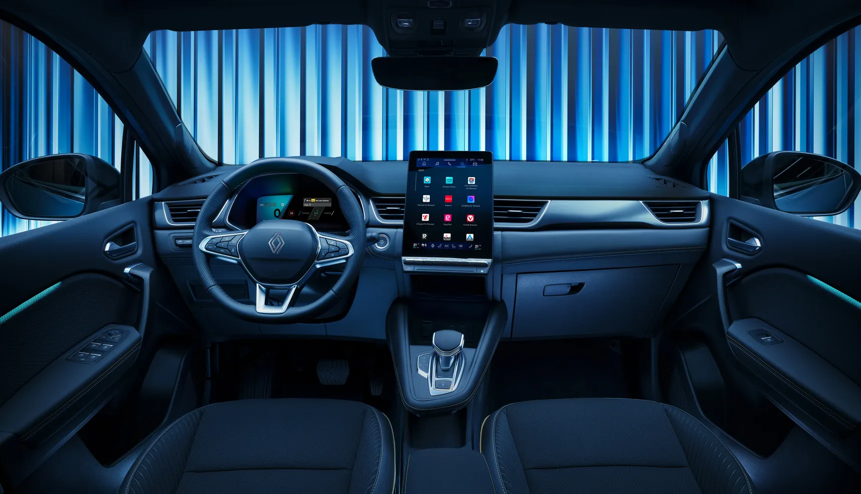 Renault Symbioz E-Tech full hybrid Iconic Mercury Blue Interior HD