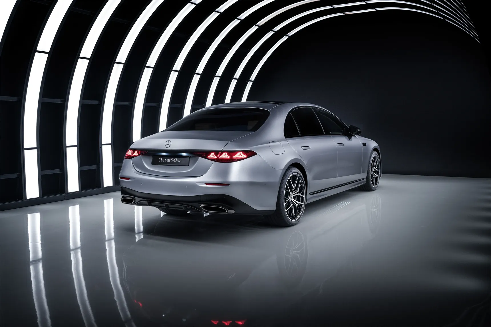 2026 Mercedes-Benz S-Class Facelift silver rear 3/4