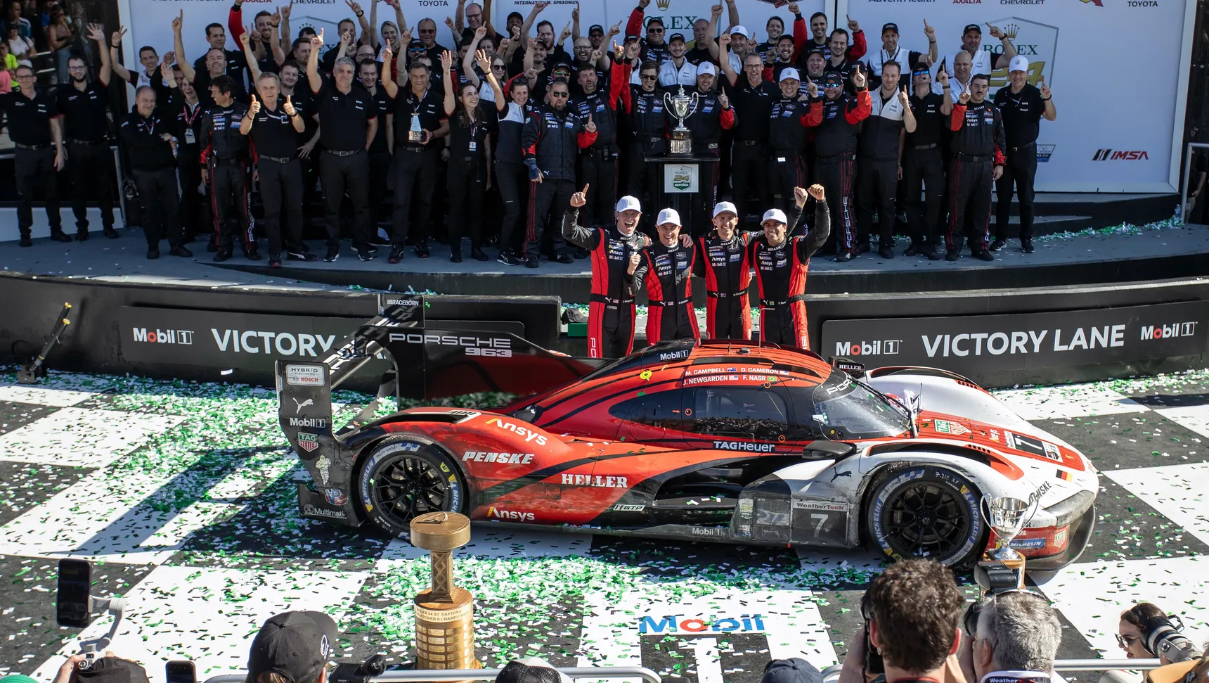 2026 Daytona Rolex 24H Race Results winners victory lane Porsche 963 #7
