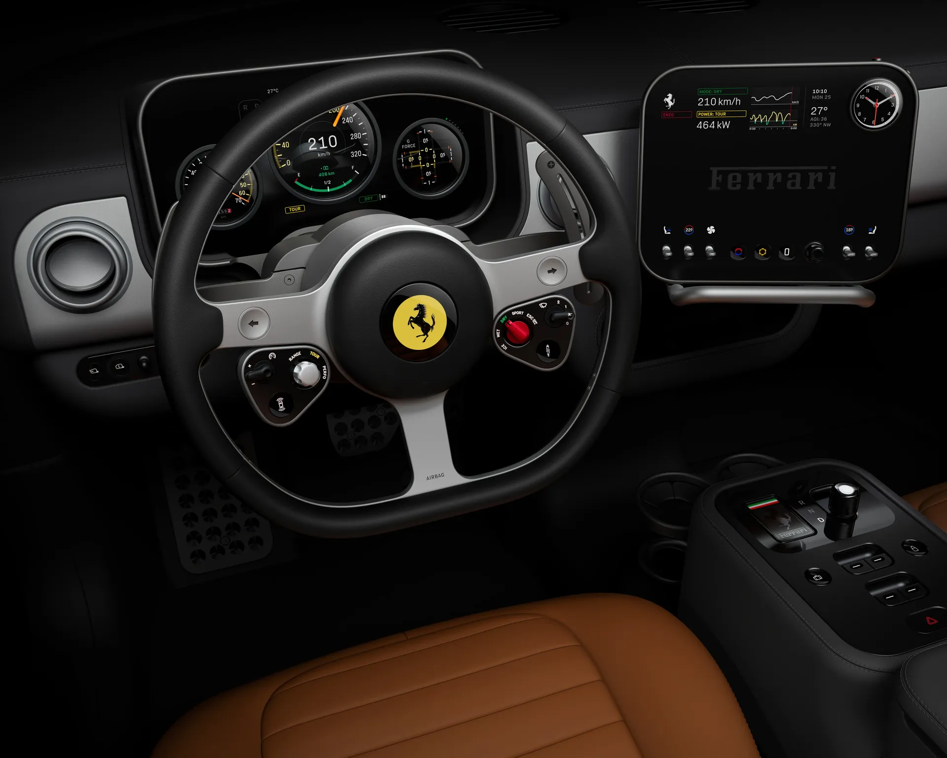 Ferrari Luce unveiled: interior and interface of Ferrari's first electric sports car