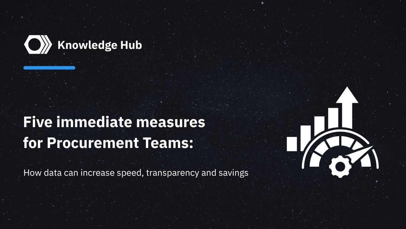 Five immediate measures for purchasers: How data can increase speed, transparency, and savings