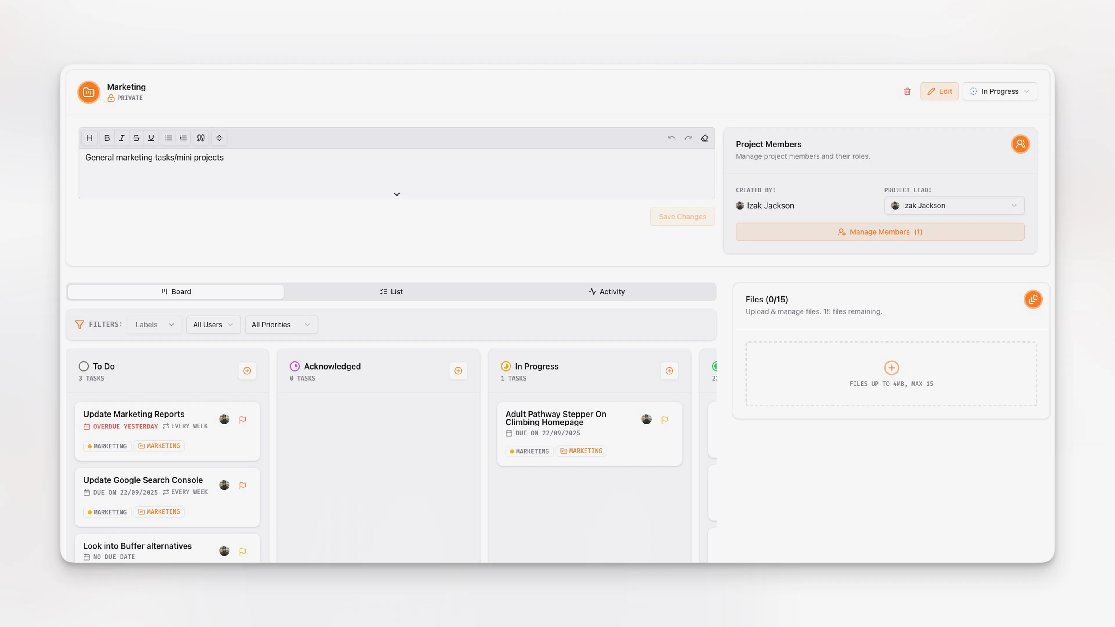 53° Project Management