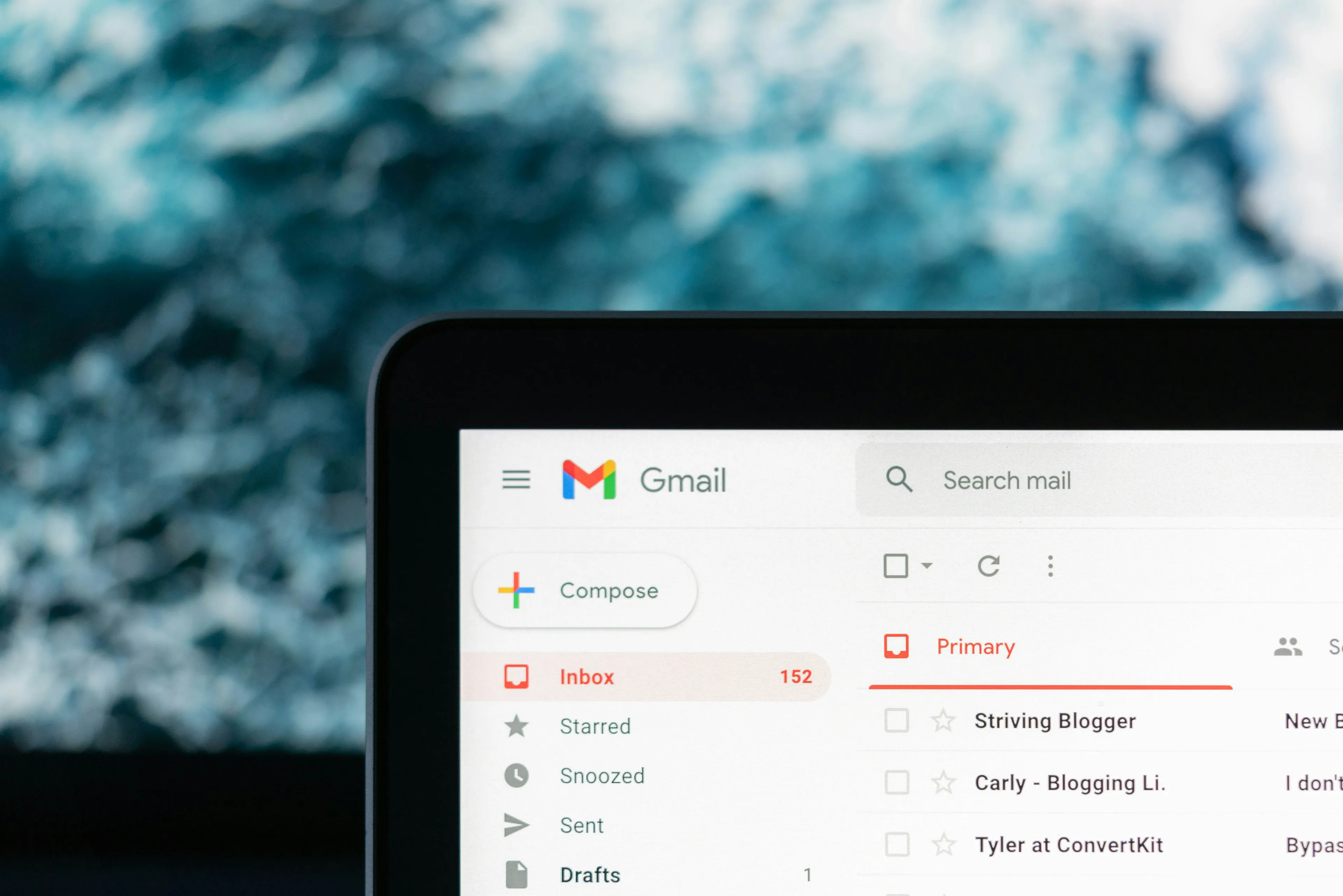 full email inbox
