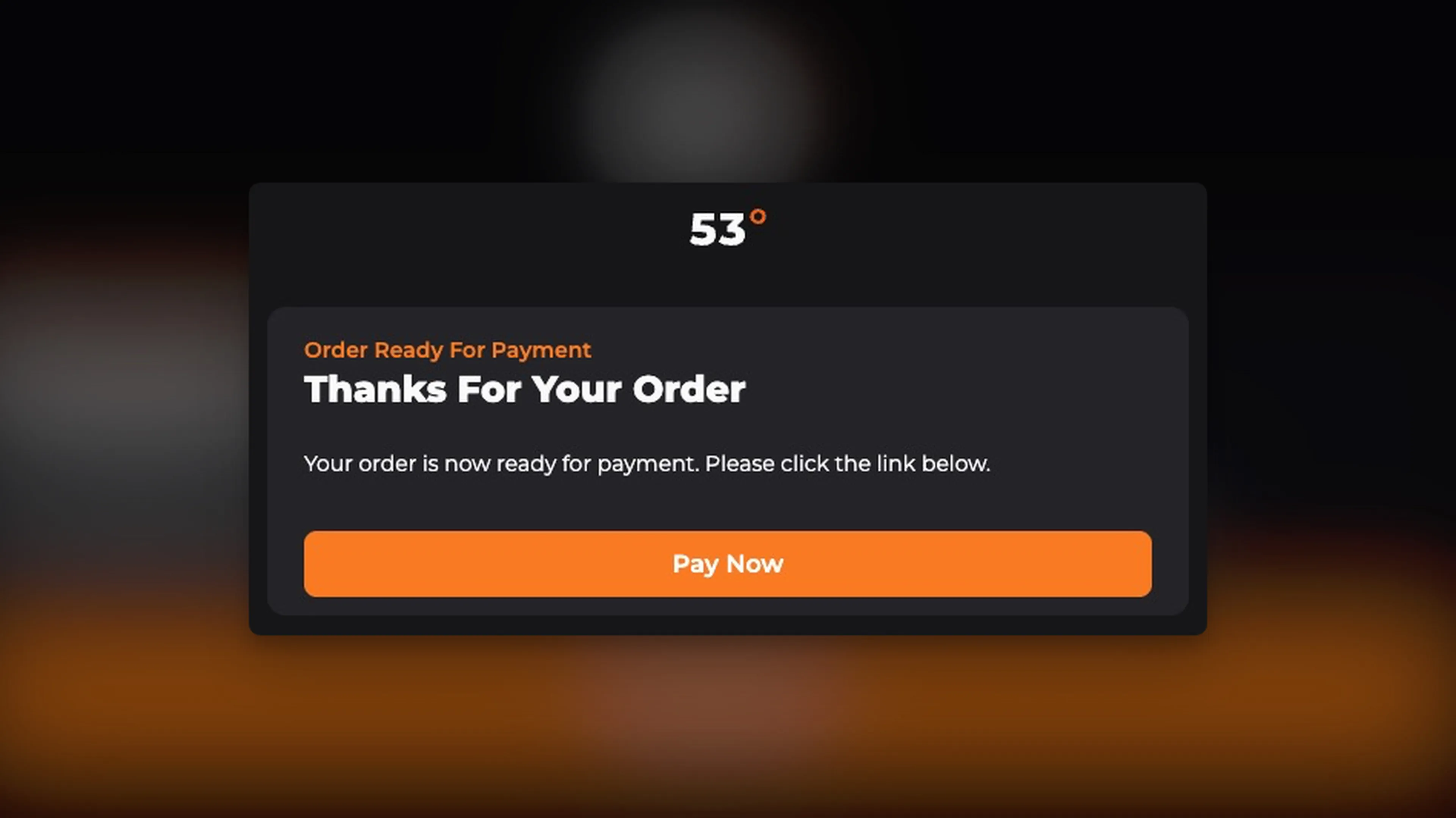 53° Order Email