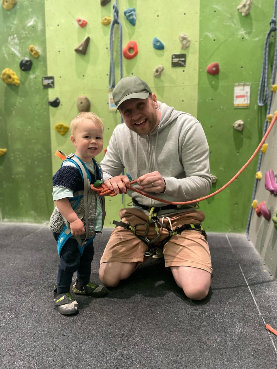 Marc & His Son At His Climbing Centre