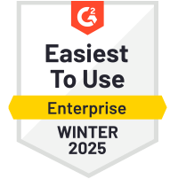 Badge for Easiest to Use Enterprise Winter 2025