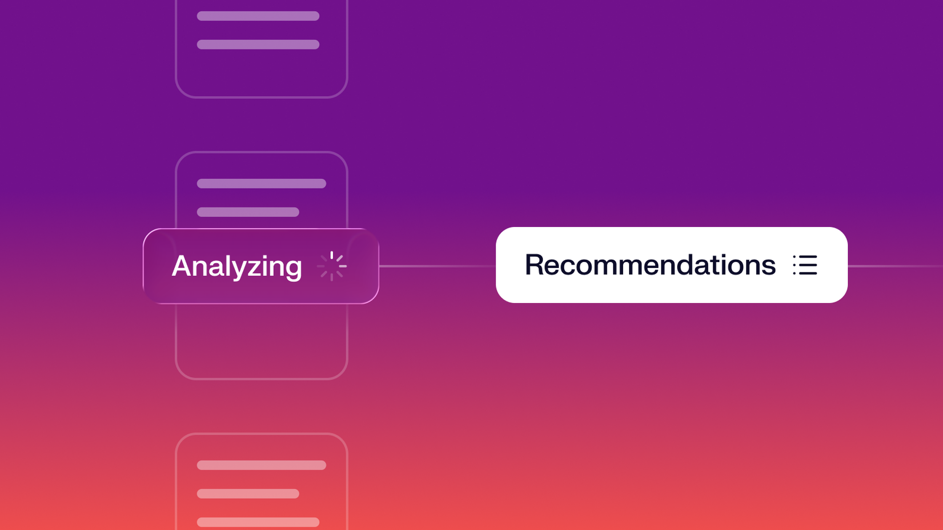 Abstract UI showing Iru analyzing threats and making recommendations