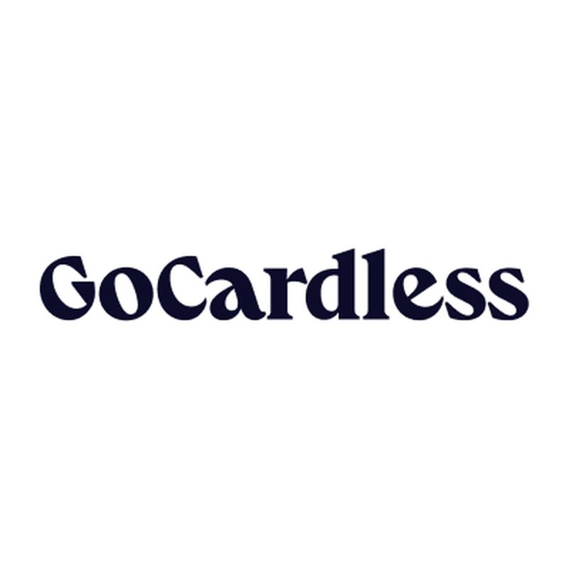 Logo of GoCardless with the brand name in bold, dark blue letters on a white background.