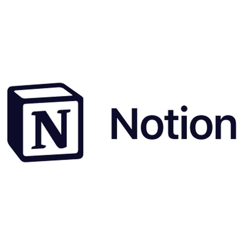 A logo of the company Notion