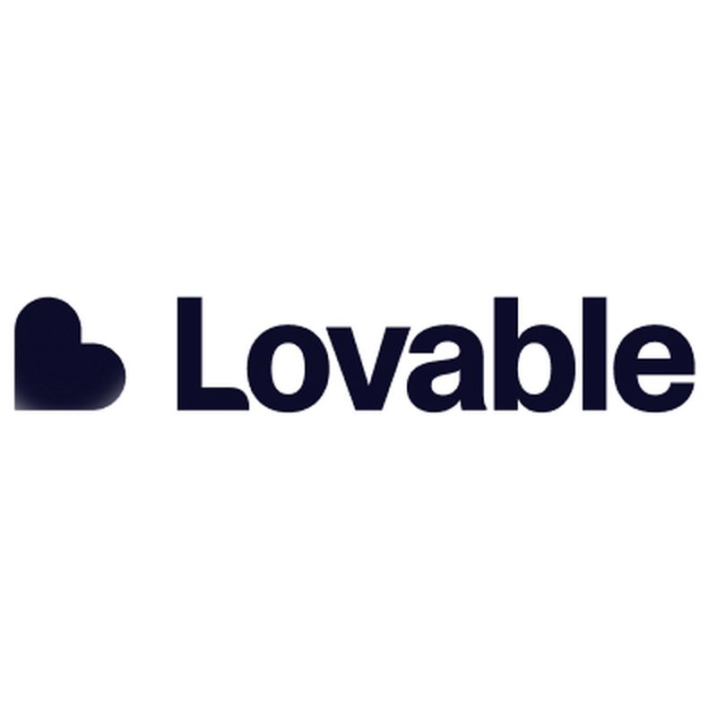 A logo of the company Lovable