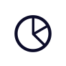 Capital pie chart icon