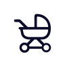 Fertility baby carriage icon