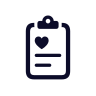 Medical coverable clipboard icon