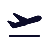 Remote airplane taking off icon