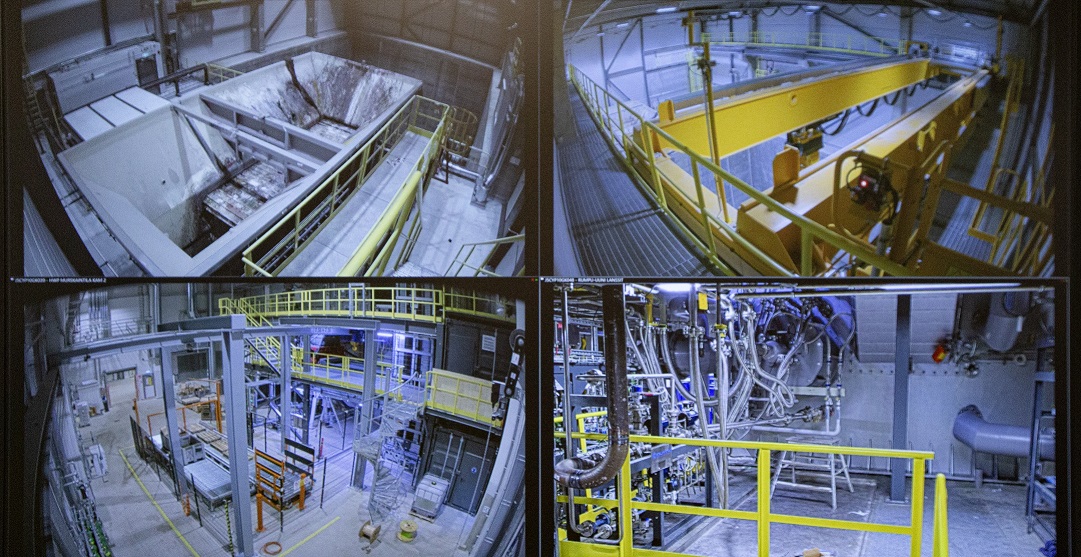 Kanadevia Inova Hazardous Waste operator view of feeding area
