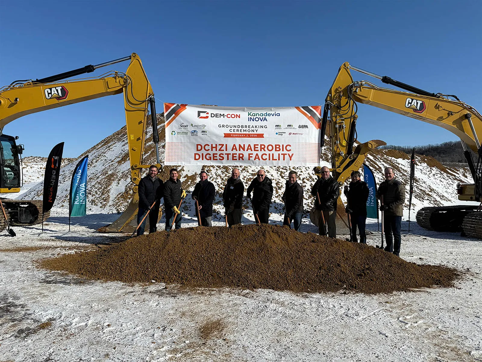 The groundbreaking ceremony in Louisville Township, MN, USA.