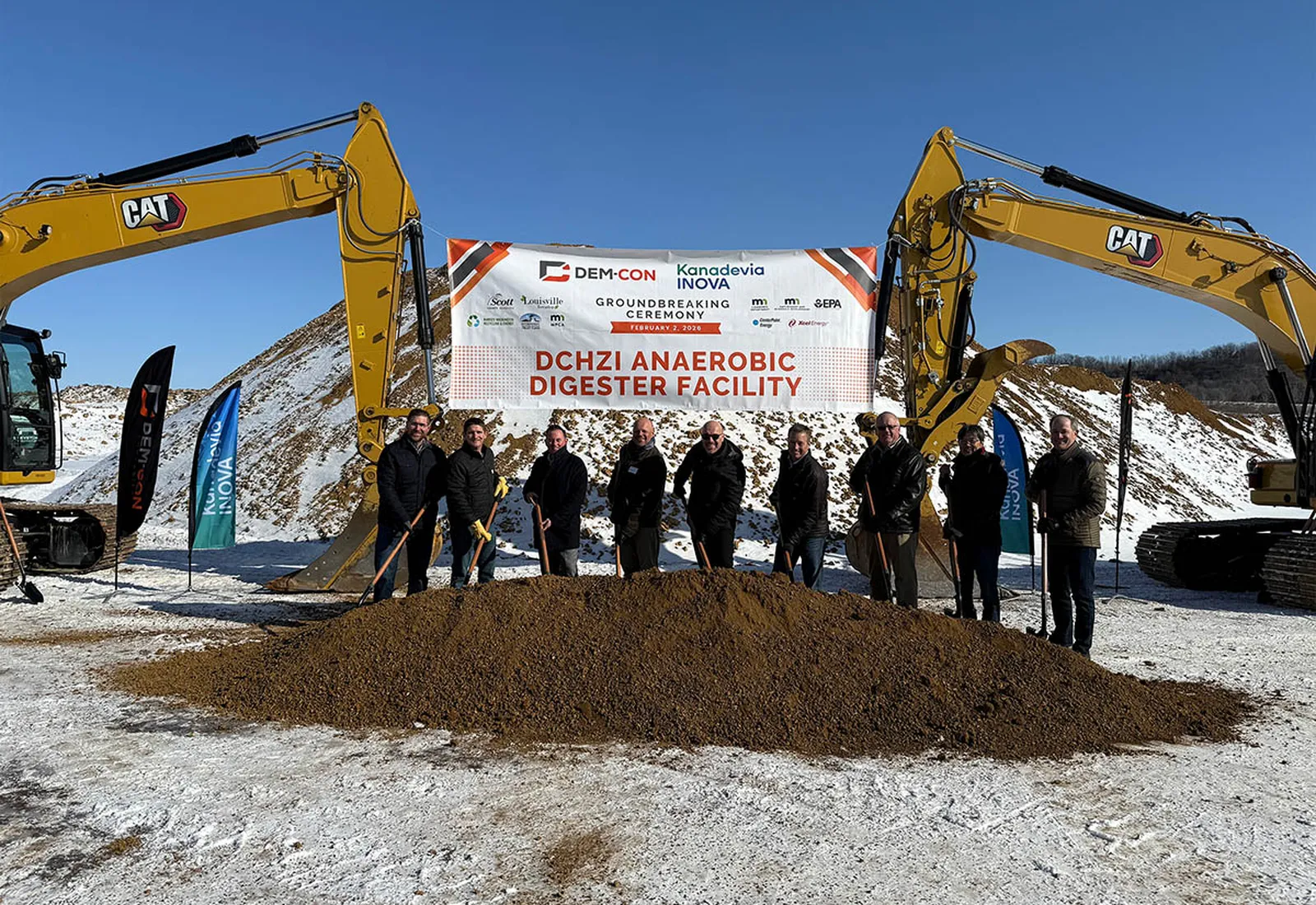 The groundbreaking ceremony in Louisville Township, MN, USA.