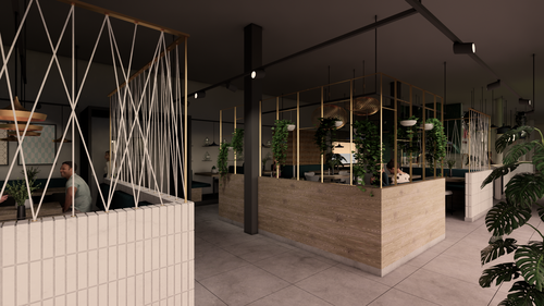 Moderner Bistrobereich im Erlebnisbad im IKUNA Naturresort