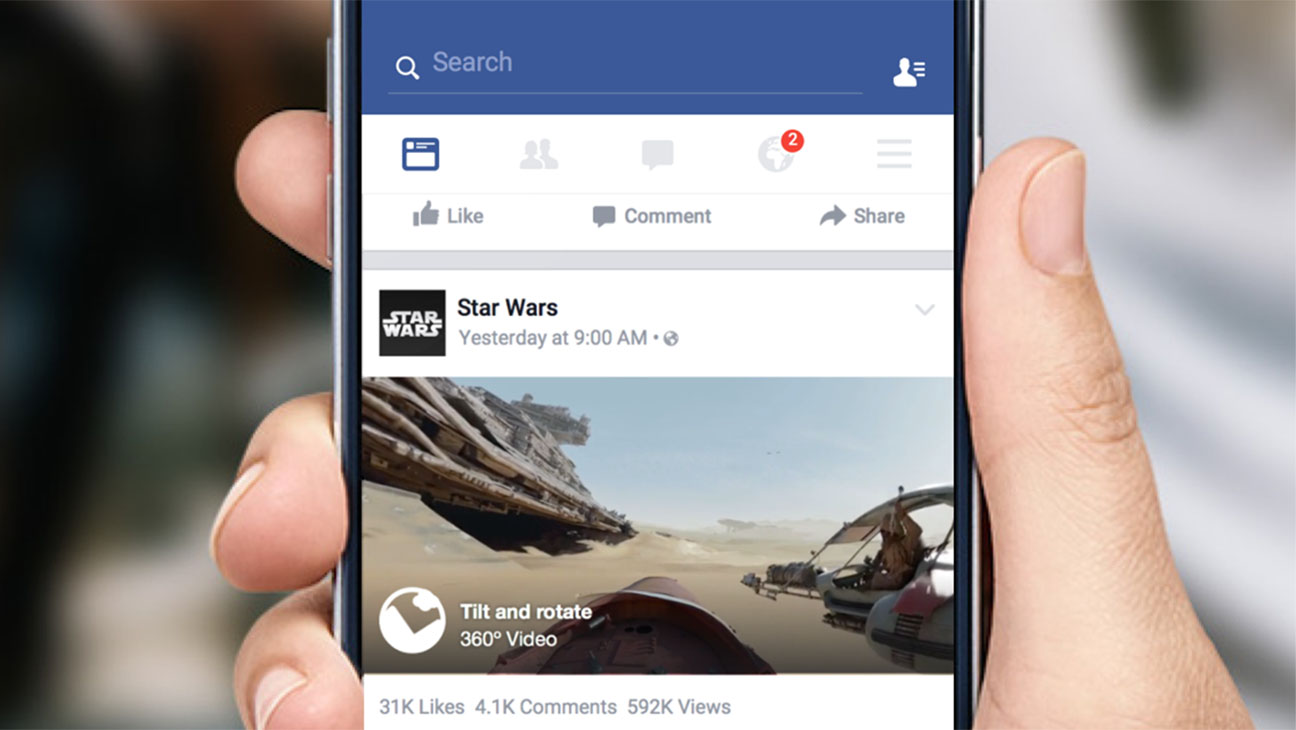 Facebook Introduces 360-Degree Video With 'Star Wars' Experience