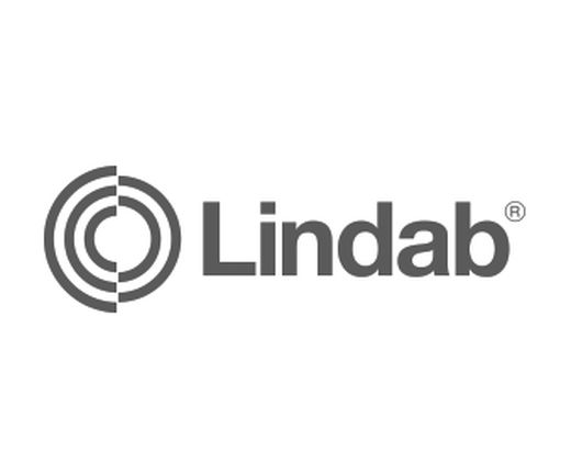 Markenlogo von Lindab, Anbieter von Dachentwässerung und Lüftungssystemen.