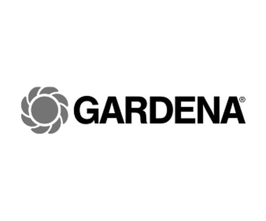 Logo von Gardena, Marke für Bewässerungssysteme und Gartengeräte.