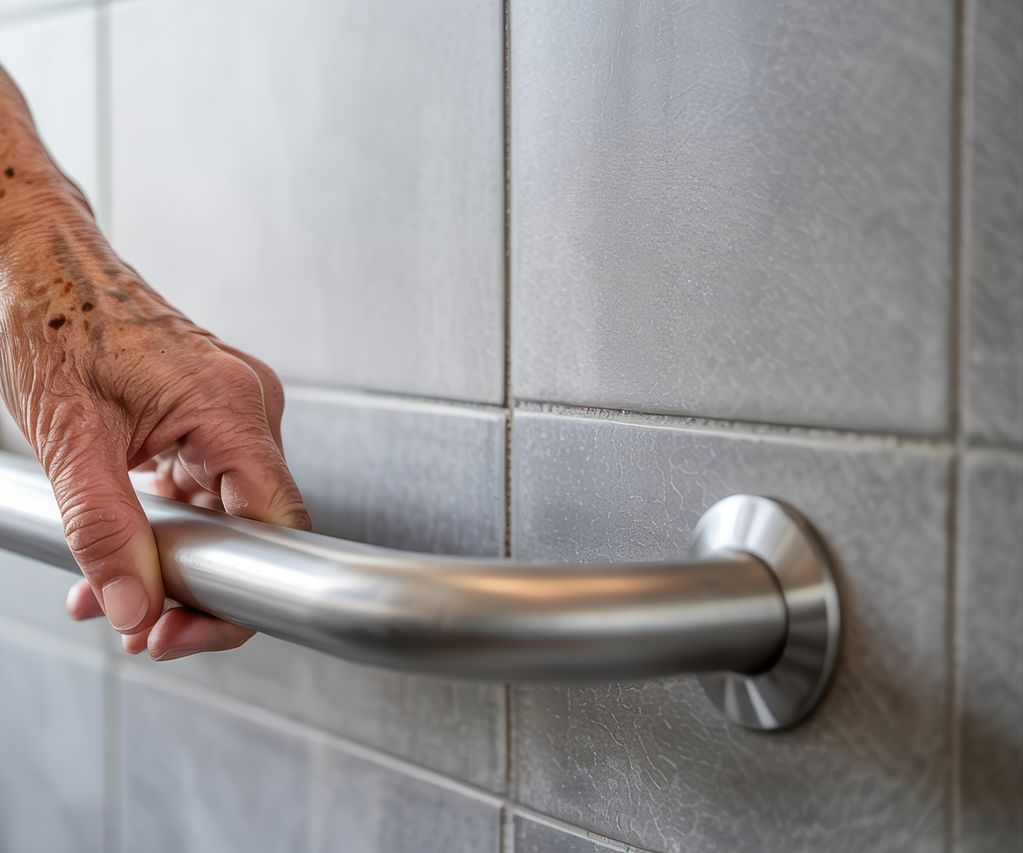 Haltegriffe und rutschhemmende Bodenbeläge sorgen für mehr Sicherheit im Wohnbereich.
