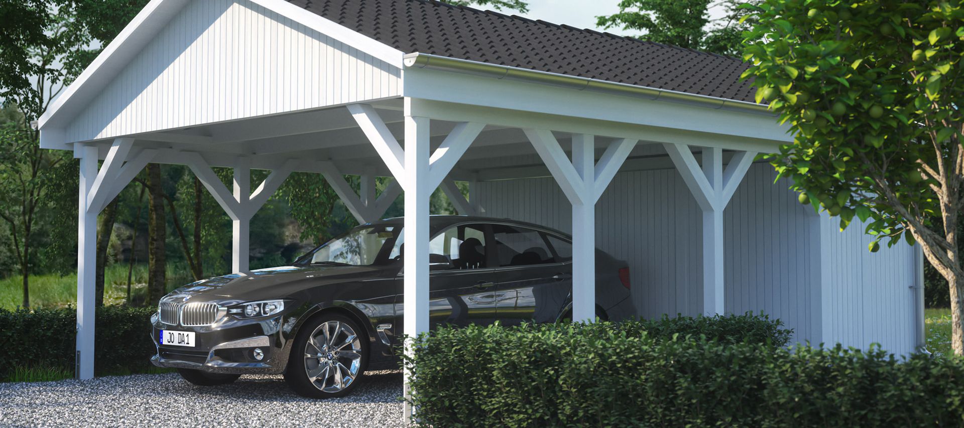 joda_satteldach_22grad_carport_walsrode_sonderausstattung_bauxpert Dittmer