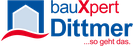 bauXpert Dittmer Logo in blau und rot