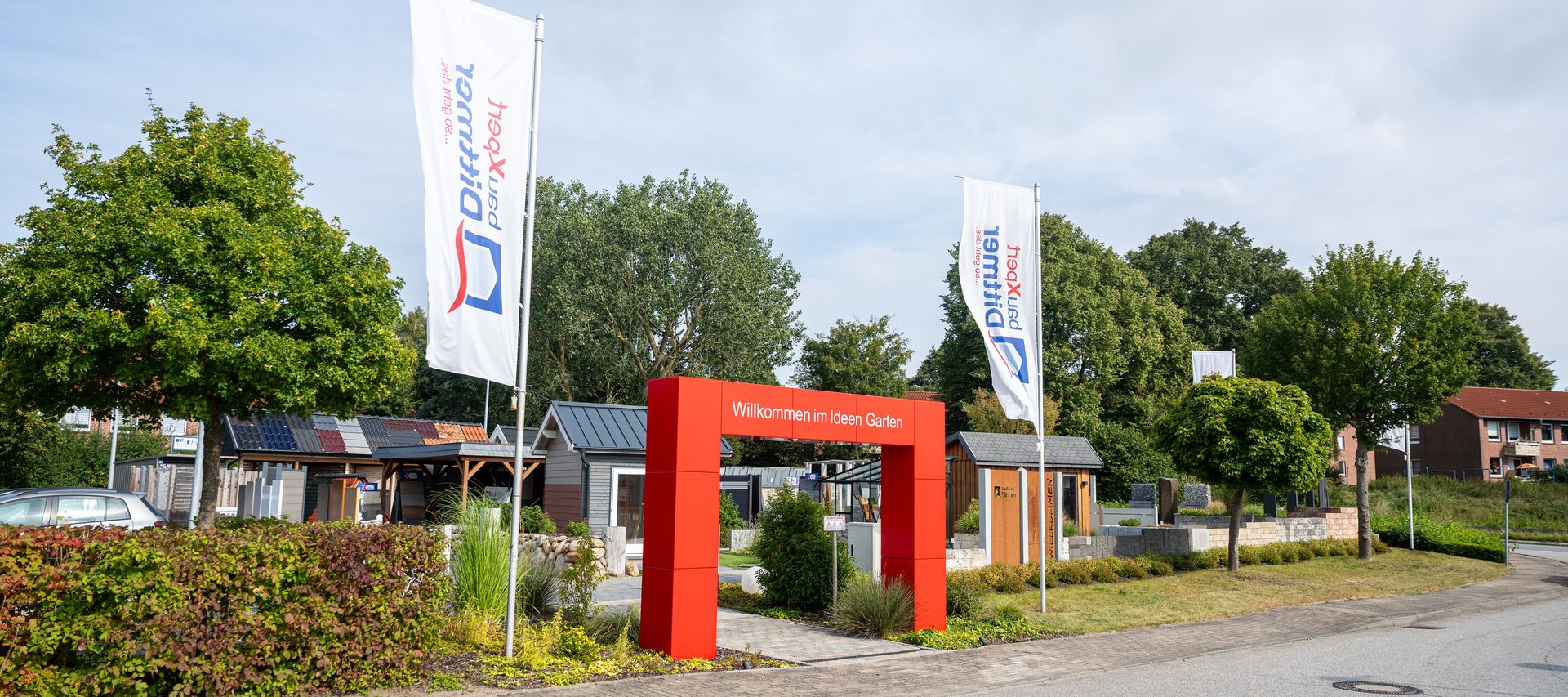 Eingang Gartenausstellung bauxpert dittmer Lütjenburg