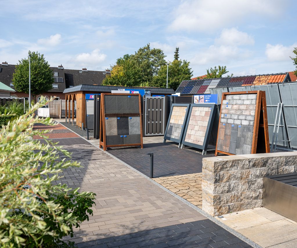 Terrassenplatten Ausstellung bauxpert Dittmer Lütjenburg