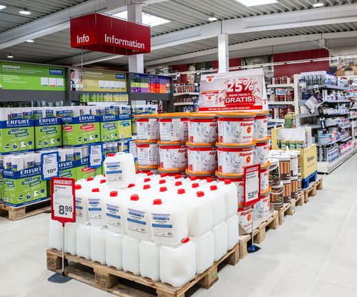 Tapeten, Tiefengrund, Wandfarbe bauxpert dittmer Lütjenburg