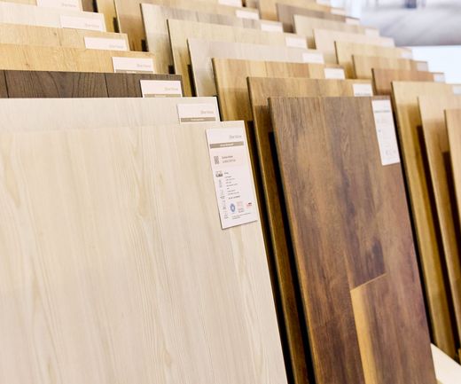 Vinylböden in der Ausstellung von bauXpert Gebhard in Hagen im Bremischen