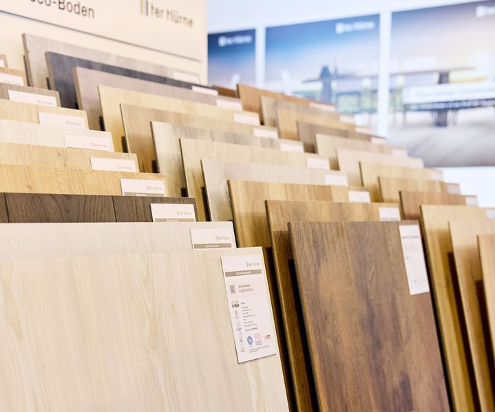 Vinylböden in der Ausstellung von bauXpert Gebhard in Hagen im Bremischen