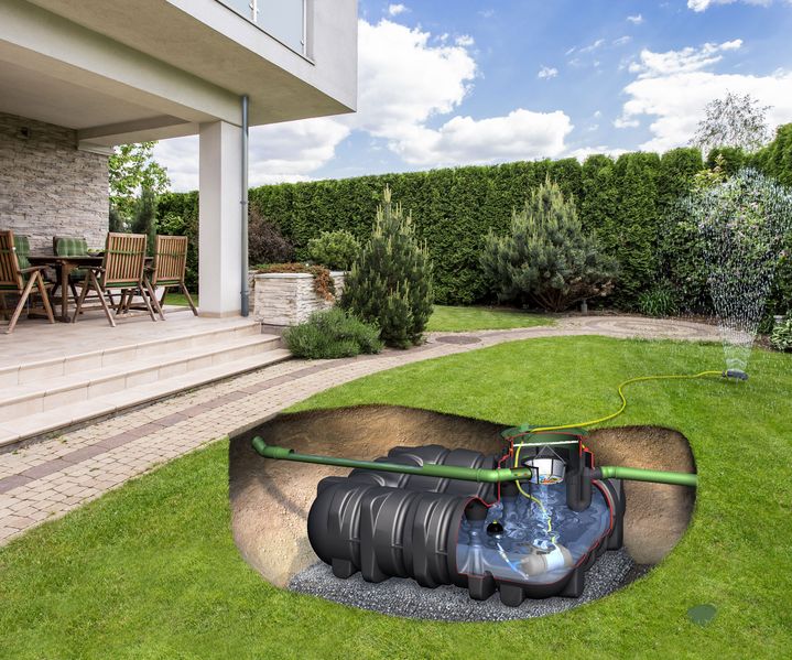 Zisterne für Regenwassernutzung